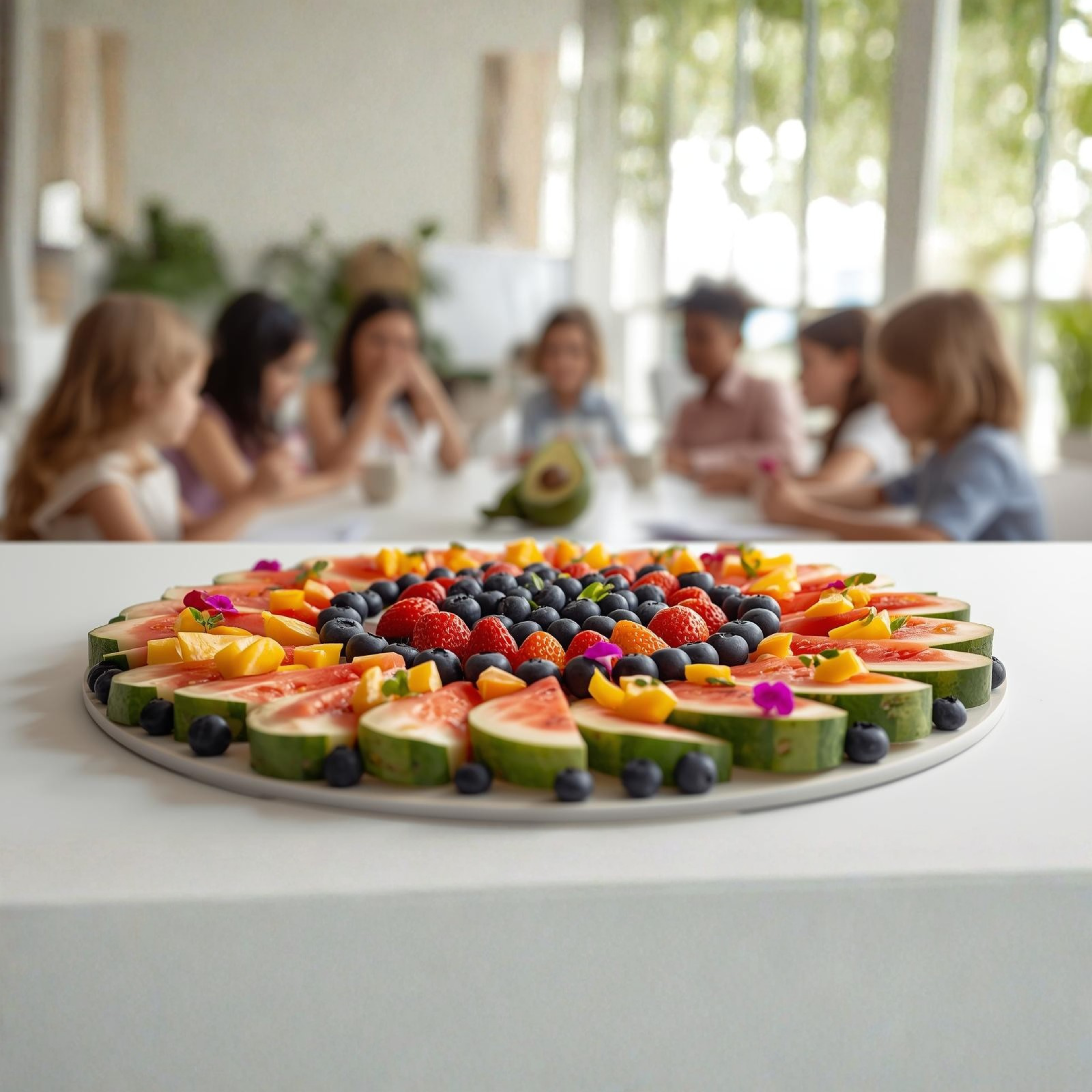 Atelier enfants et anniversaires - Mandala de fruits alcalins